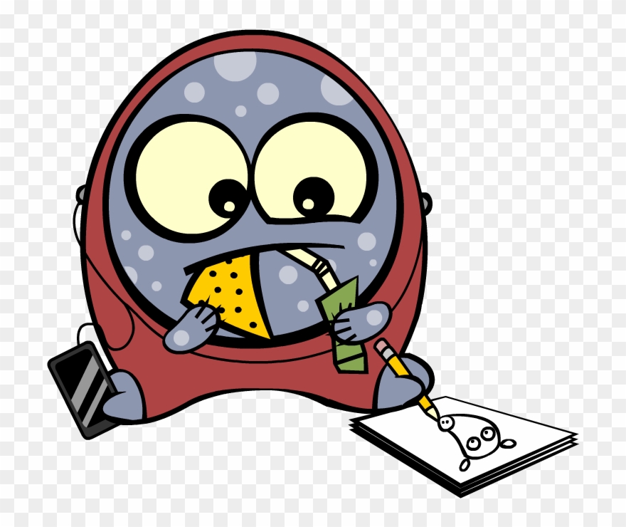 Talk On The Phone, Watch Tv, And Do The Homework - Computer Multitasking Clipart