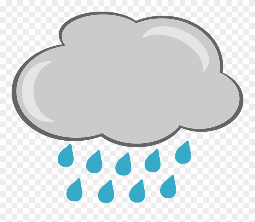 Rain Cloud Weather - Sky Tegning Clipart