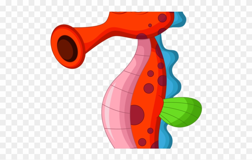 Marine Life Clipart Seahorse - Cartoon Sea Creatures - Png Download