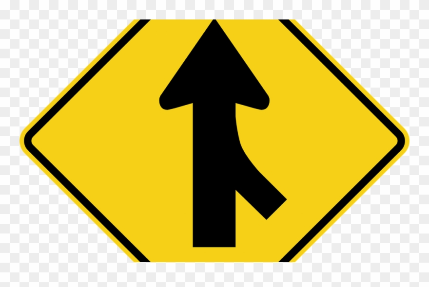 The House Rules Clipart Collection - Approach To Intersection Merging Traffic - Png Download