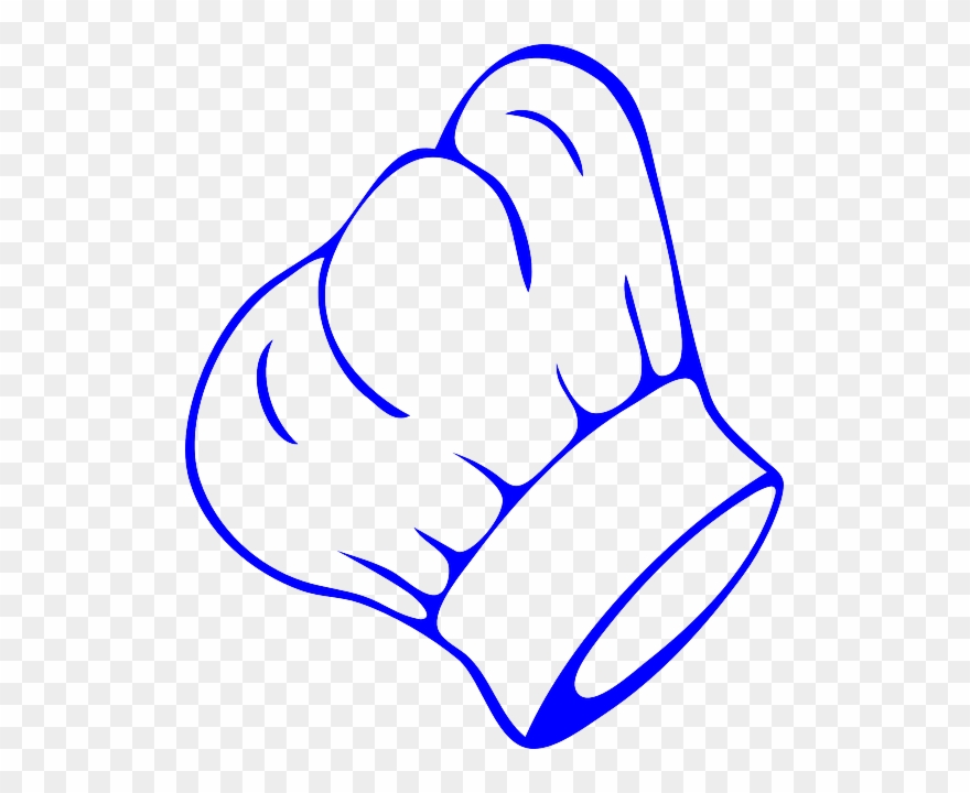 Chef's Hat, Toque, Chef, Cooking, Cook, Blue - Chef Hat Black And White Clipart