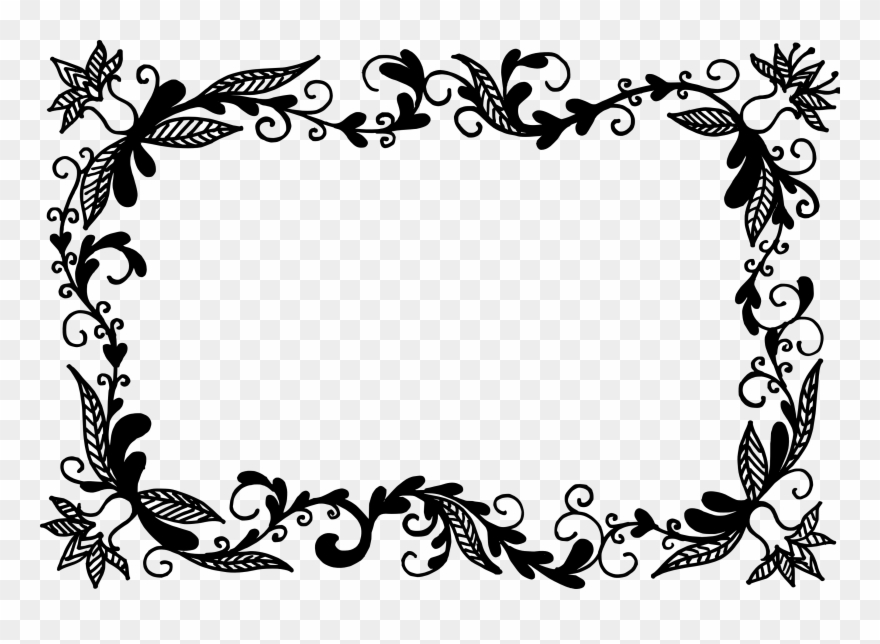 Vector Frame Clipart Floral - Flower Frame Png Vector Transparent Png