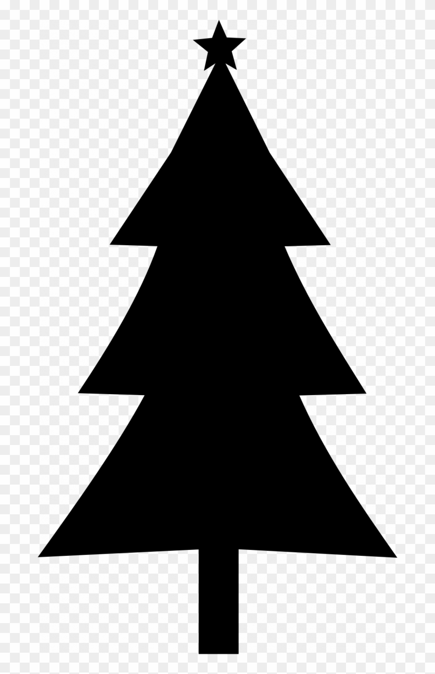 Medium Size Of Christmas Tree - Clipart Christmas Tree Silhouette - Png Download
