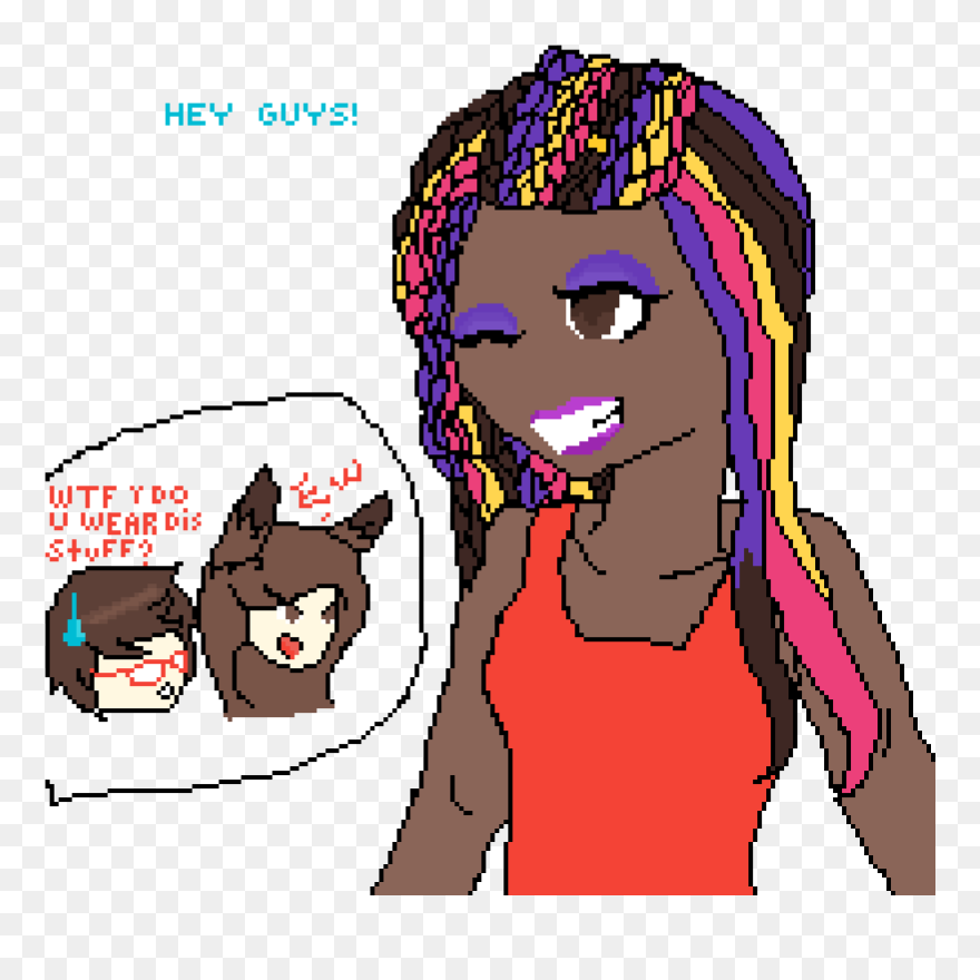 When One Of Our Friends Wears Make-up - Cartoon Clipart