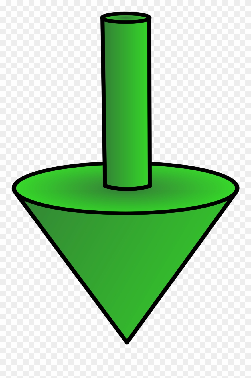 Green Arrow Pointer Down Clipart - 3d Arrow Cone - Png Download
