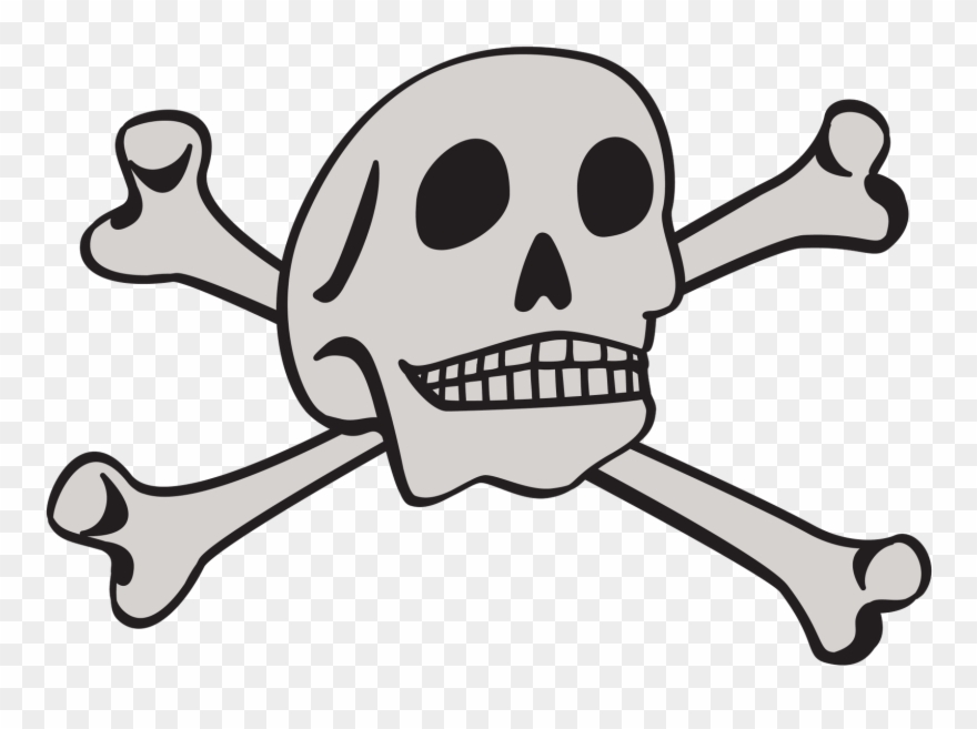 Symbol Skull And Crossbones Danger Royalty Free Clip - Rauchende Schädel-gruß-karte Grußkarte - Png Download