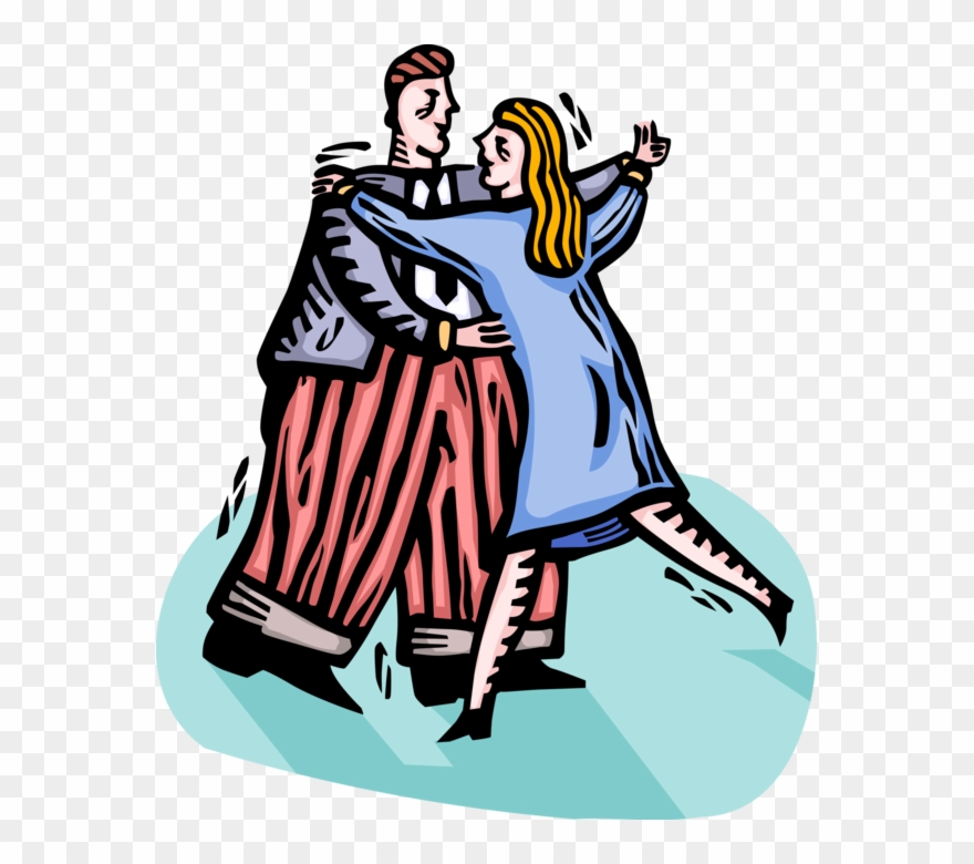 Vector Illustration Of Romantic Couple Pursue Romance - Clip Art - Png Download