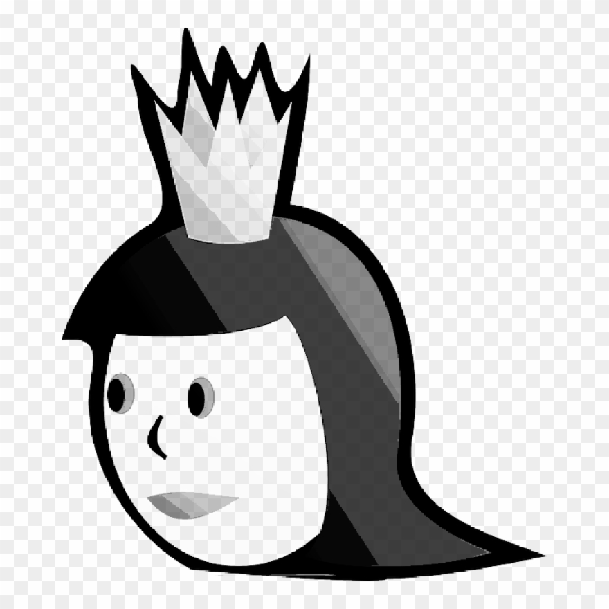 Girl Crown Cliparts - Queen Of Spades Simple - Png Download