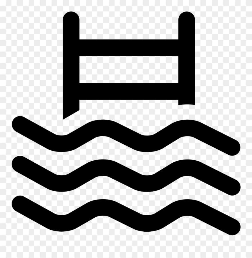 Swimming Pool Water Waves With Ladder Comments - Icon Kolam Renang Clipart