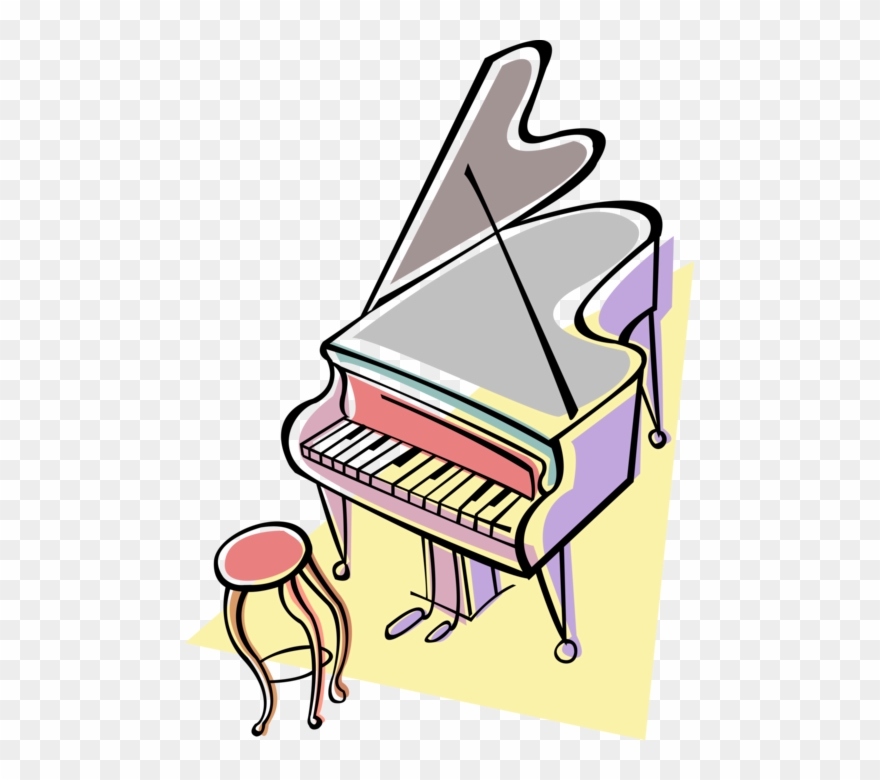 Vector Illustration Of Grand Piano Keyboard Musical - Musicality Clipart