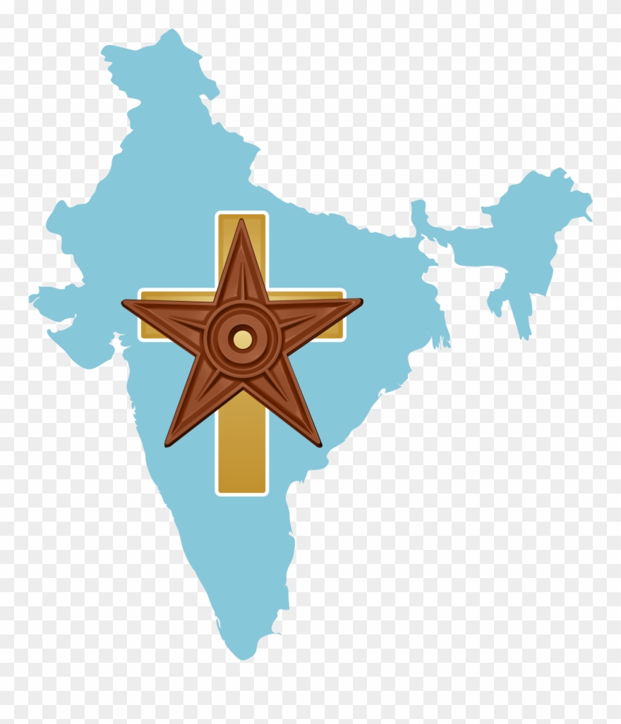 India Christianity Barnstar - Map Of India Clipart