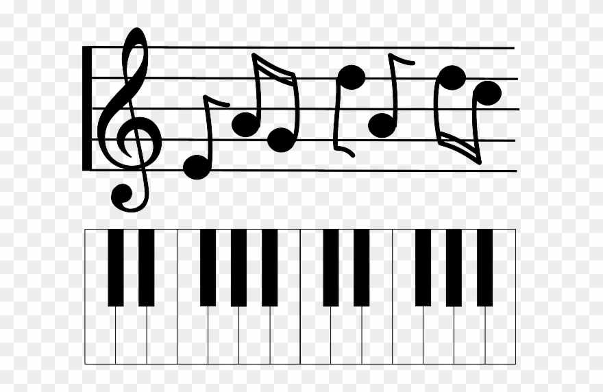 Free Image On Pixabay Keyboard Notes Treble - Note De Musique Piano Clipart