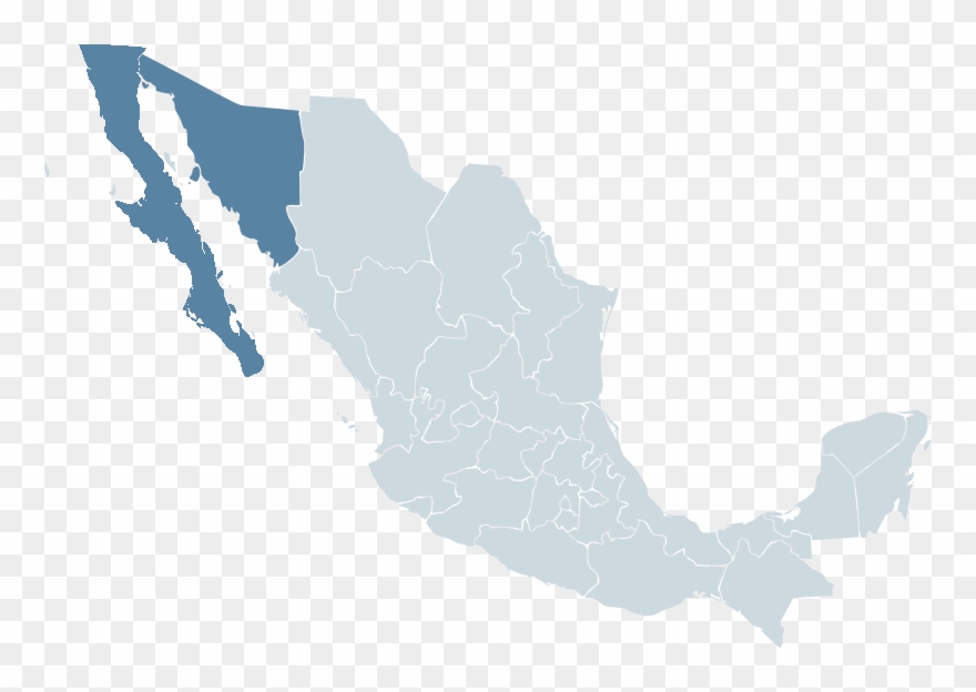 Republic Of Sonora Map - Baja California Y Sonora Clipart