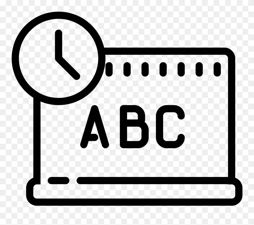 The Symbol For Curriculum, A Blank Blackboard With - Icon Clipart