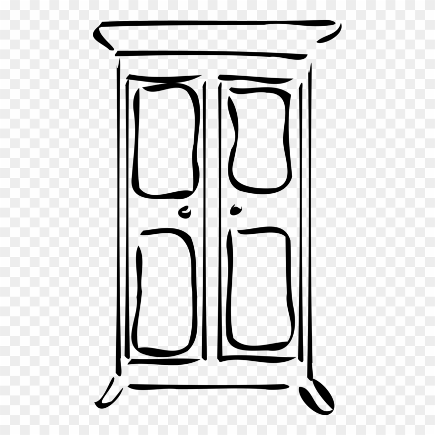 Cupboard - Outline Image Of Cupboard Clipart