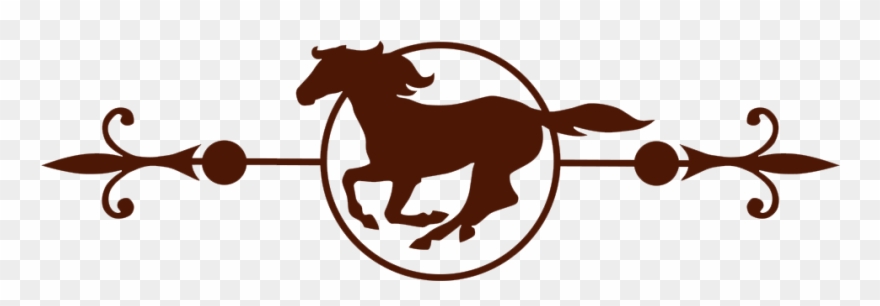 Claimed Lrg Brown Horse Scene Break - Silhouette Clipart