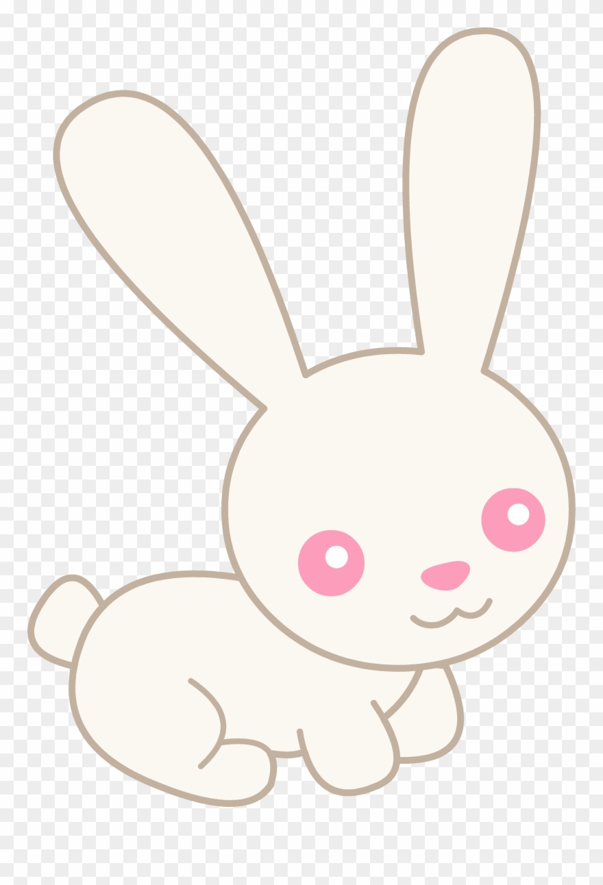 Rabbit Clip Art Groups Of Gray Rabbits Three Rabbits - Cute Clipart Bunny - Png Download