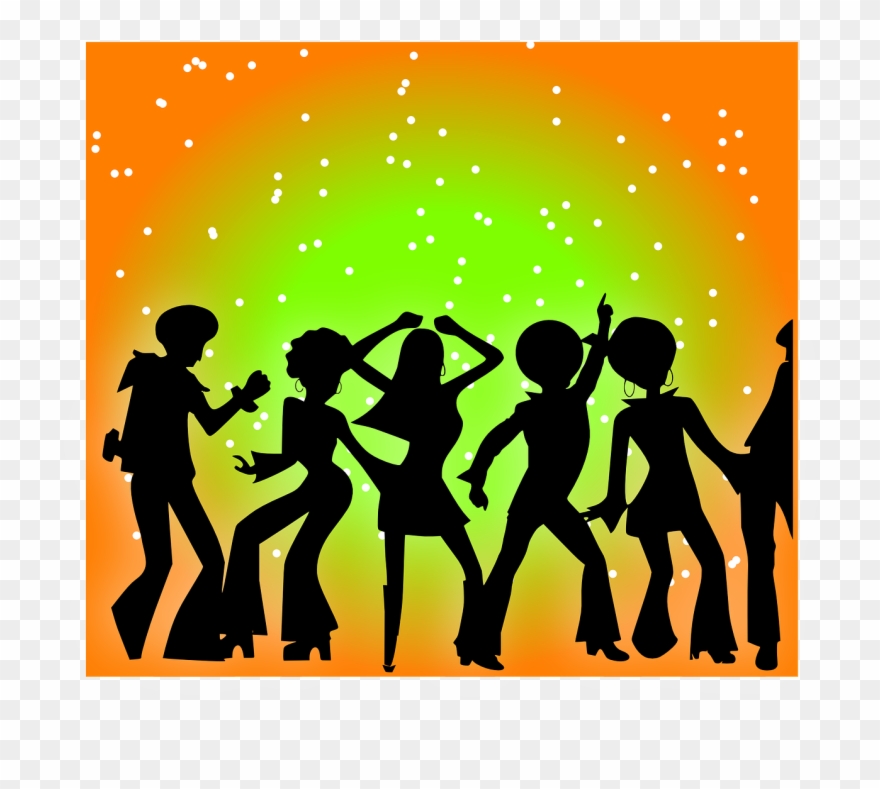 Dancers Disco Party - Disco Clip Art - Png Download