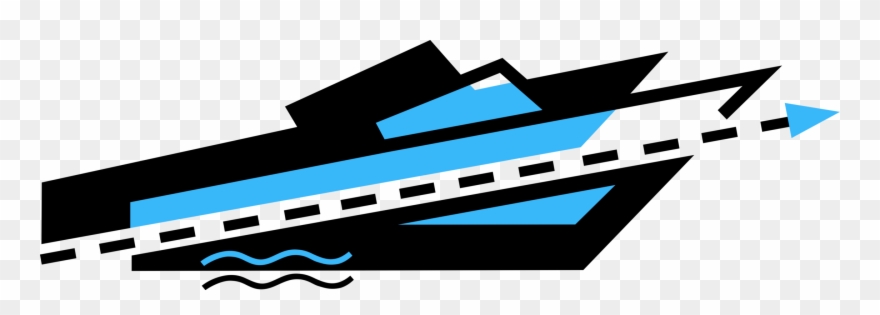 Vector Illustration Of Speedboat Motorboat Or Pleasure Clipart