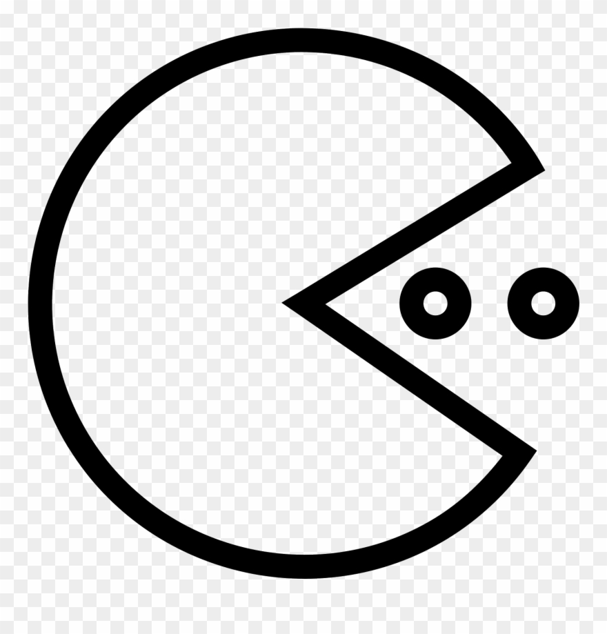 Pacman Icon - Pacman Clipart Black And White - Png Download