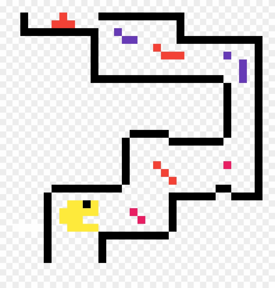 Pac Man - Pixel Rock Hand Clipart