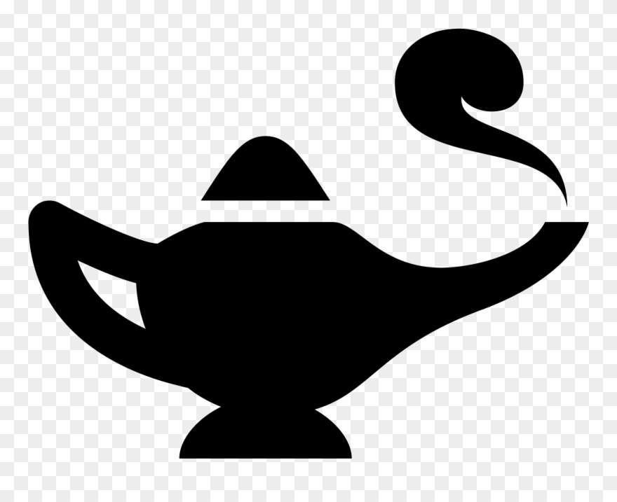 Cotton Clipart Bulb - Genie Lamp Vector Icon - Png Download