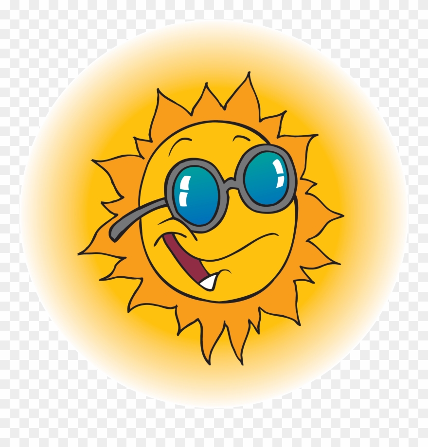 Black And White Cartoon Sun Clipart
