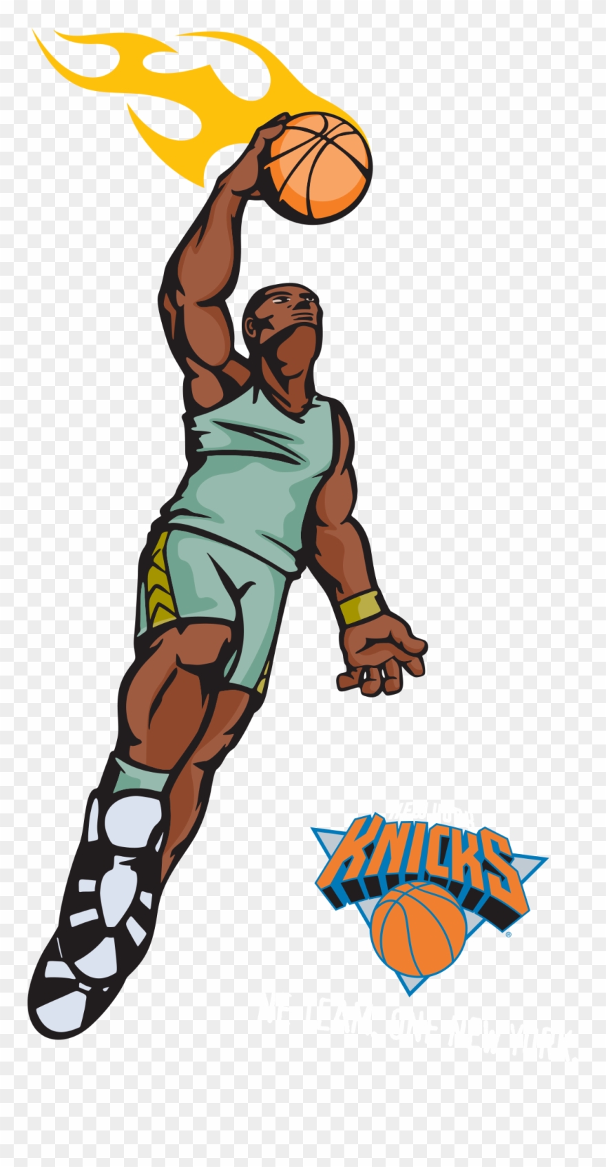 Slam Dunk Clipart At Getdrawings - New York Knicks Vol. 1 Go New York Go New York Knicks - Png Download