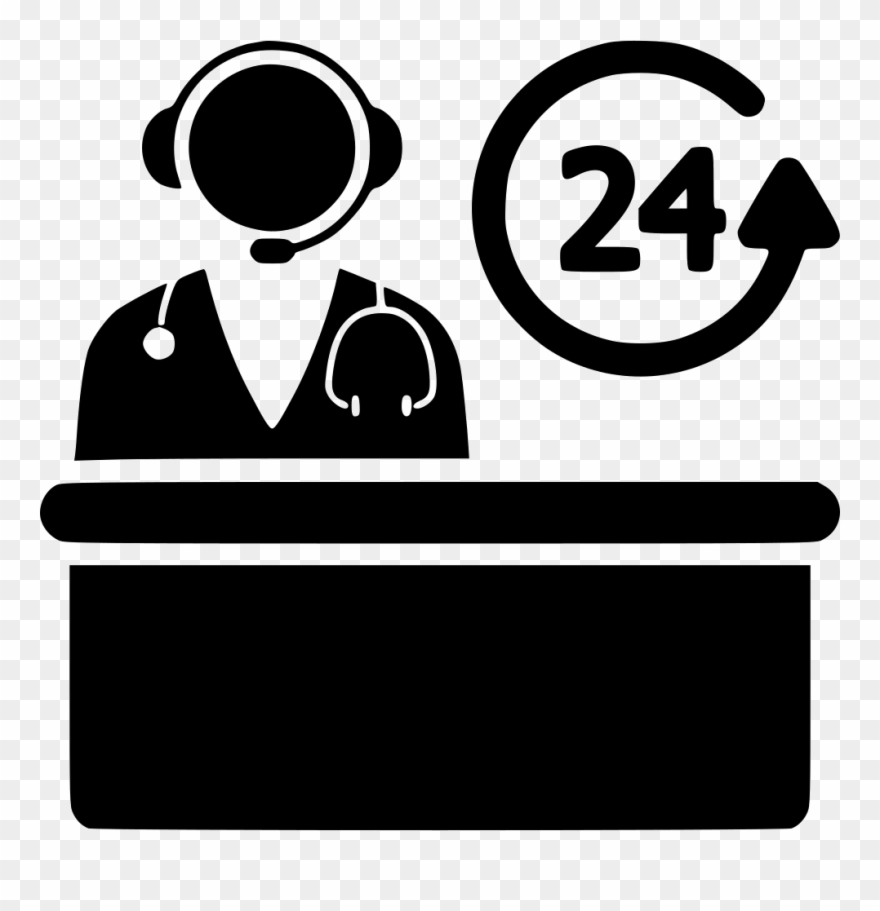 Reception Svg Png Icon Free Download - Hospitals Reception Clip Art Black And White Transparent Png