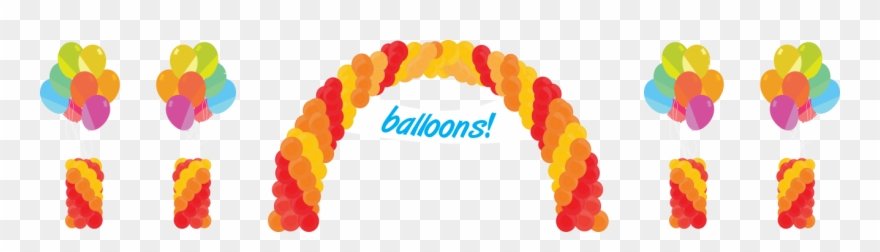 Decoration Clipart Balloon Arch - Balloon Decoration Vector - Png Download