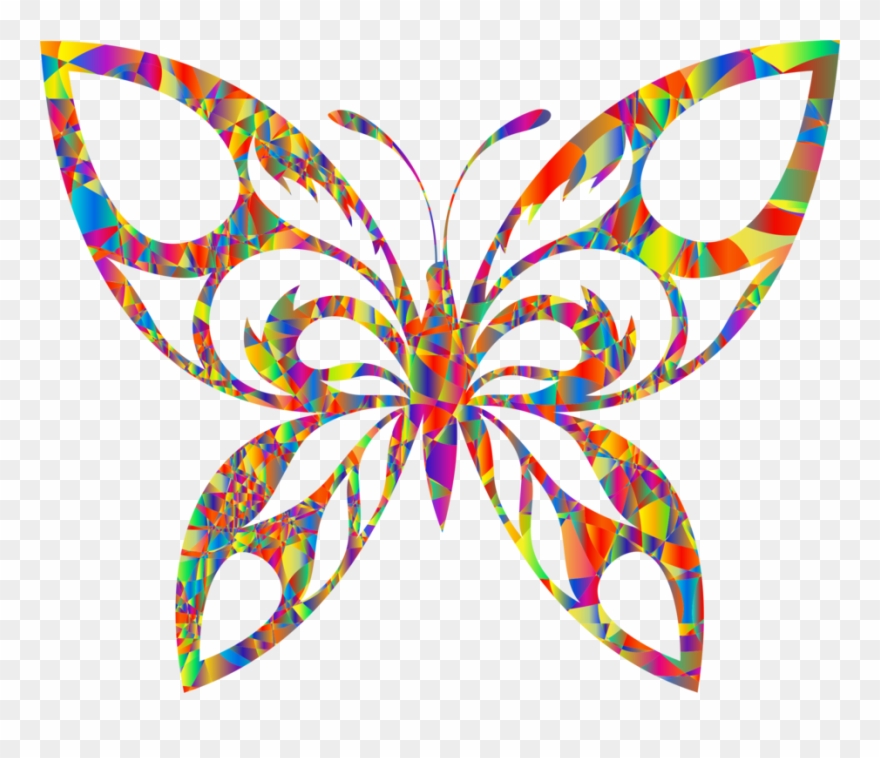 Butterfly Silhouette Drawing - Gold Butterfly No Background Clipart