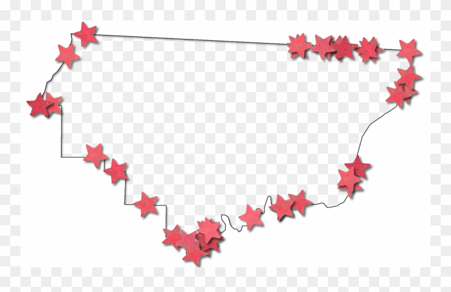 A Map Of Gadsden With A Thin Black Outline, Inner Drop - Illustration Clipart