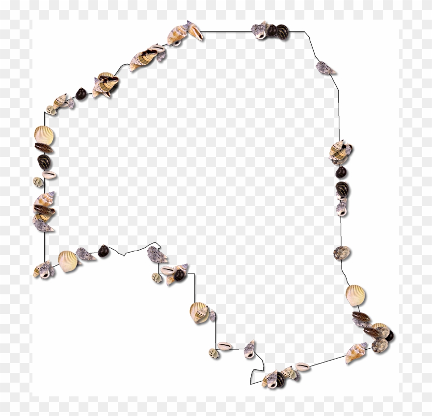 A Map Of Putnam With A Thin Black Outline, Inner Drop - Necklace Clipart