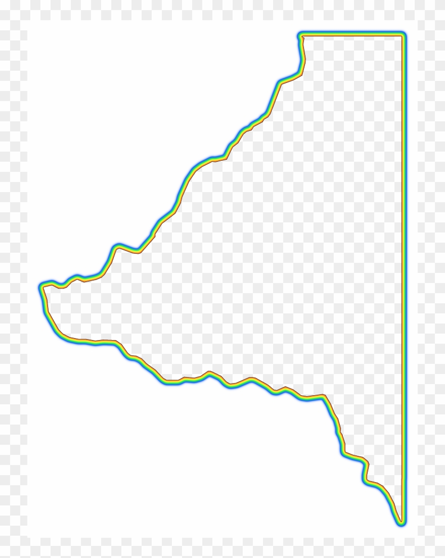 A Rainbow Outline Around A Map Of Bradford Clipart