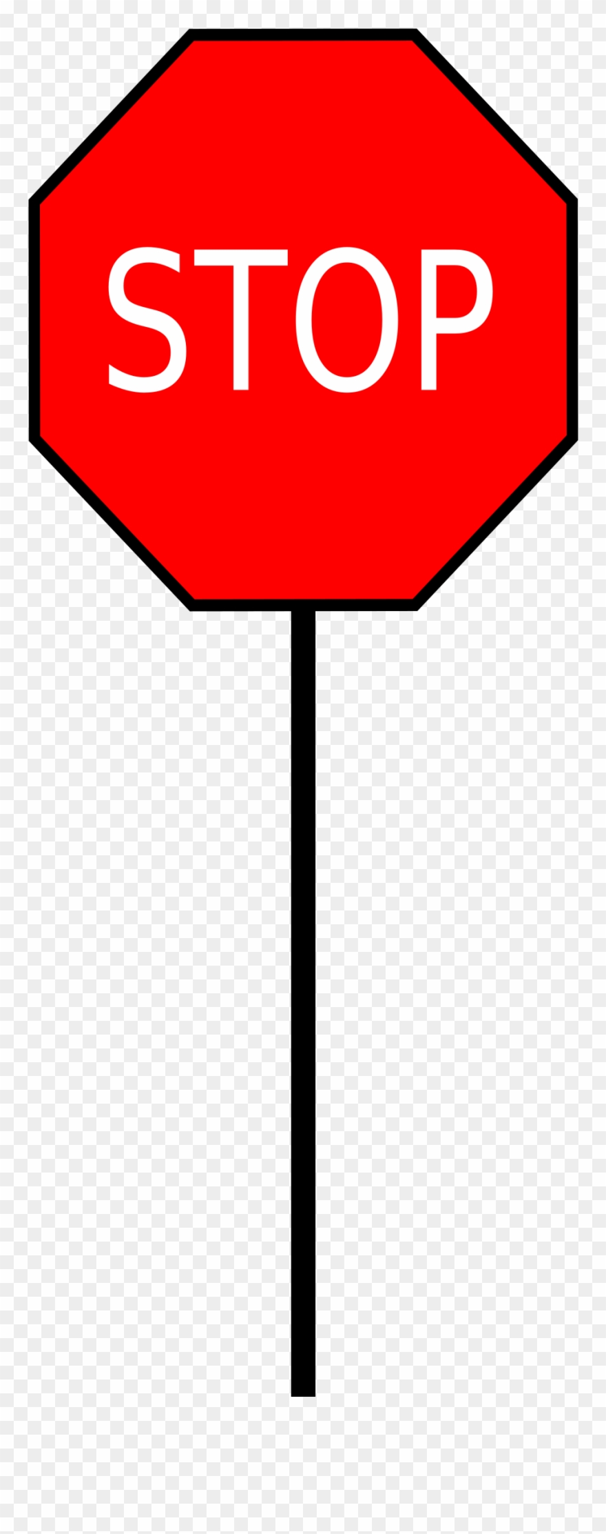 Big Image - Stop Sign Clip Art - Png Download