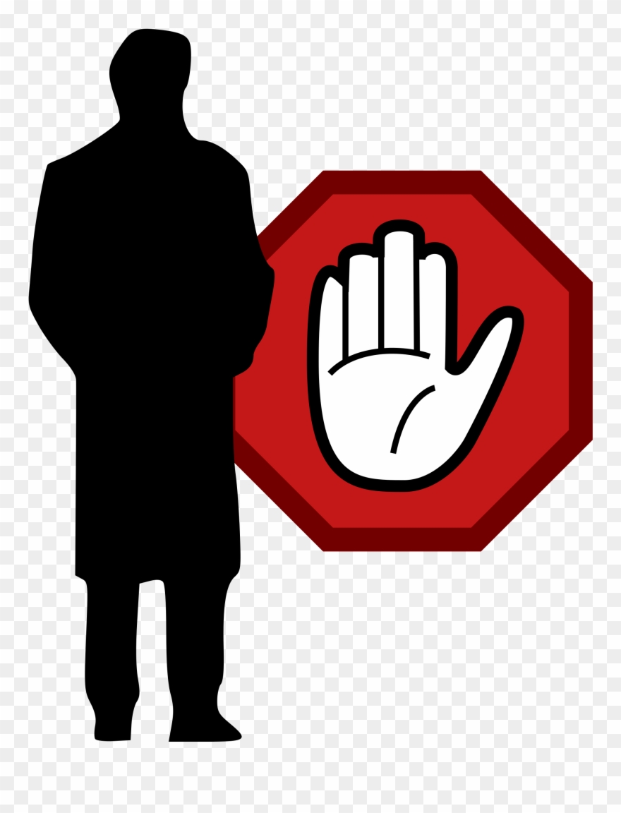 Open - Stop Silhouette Png Clipart