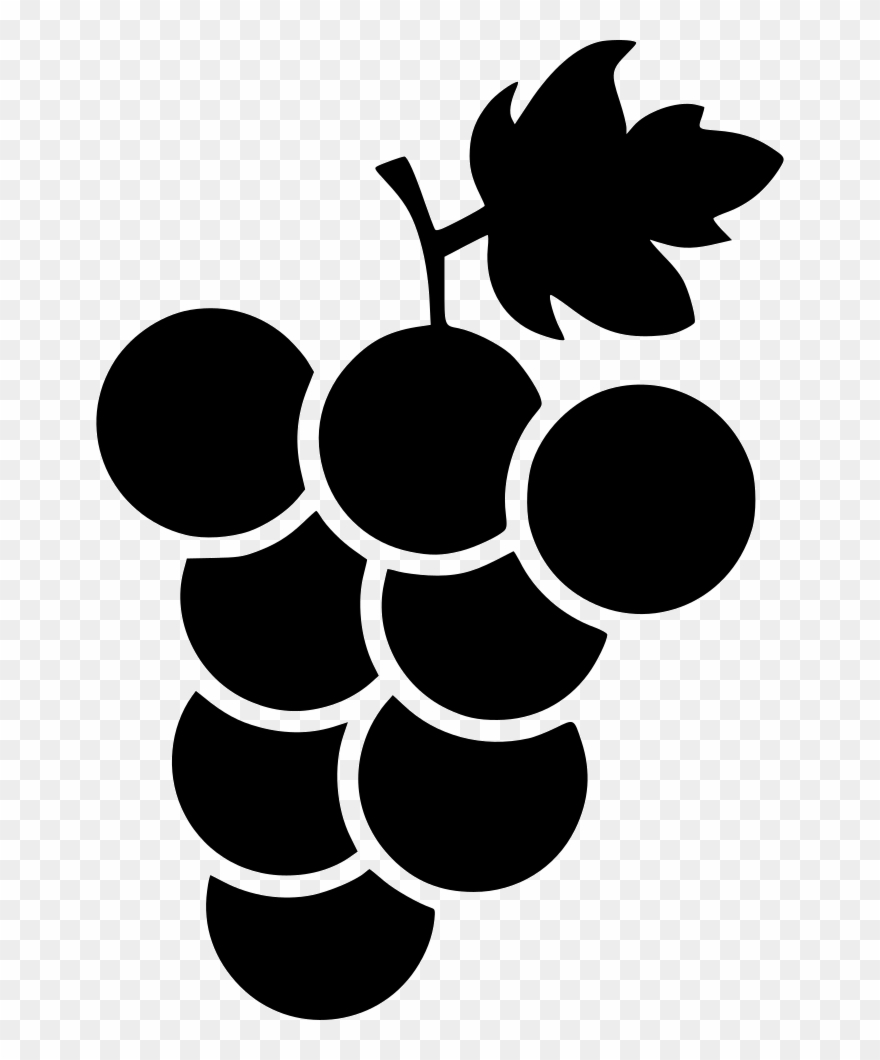 Healthy Grapes Fruits Fresh Slice Wine Svg - Wine Grapes Icon Clipart