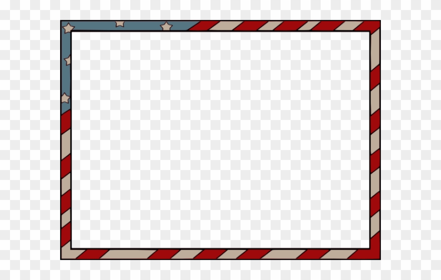 American Flag Border Clip Art - Png Download
