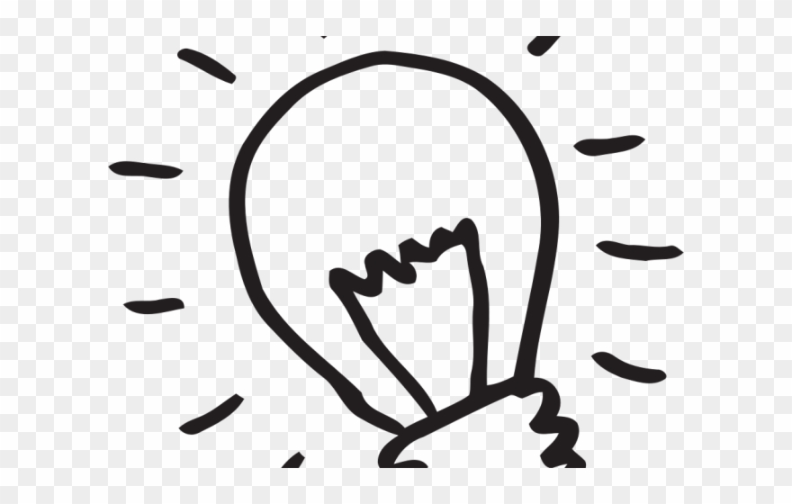 Bulb Clipart Glow - Black And White Light Bulb Clipart Png Transparent Png