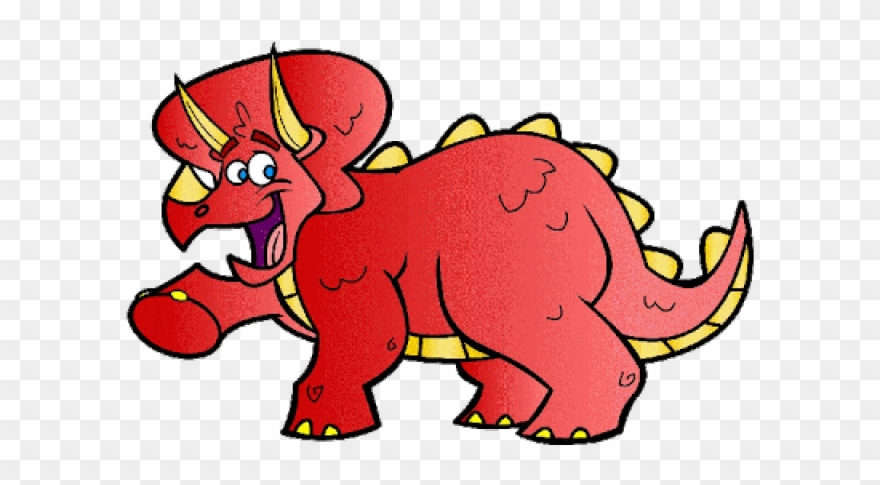 Triceratops Clipart Dinasours - Cartoon Dinosaur Transparent Background - Png Download