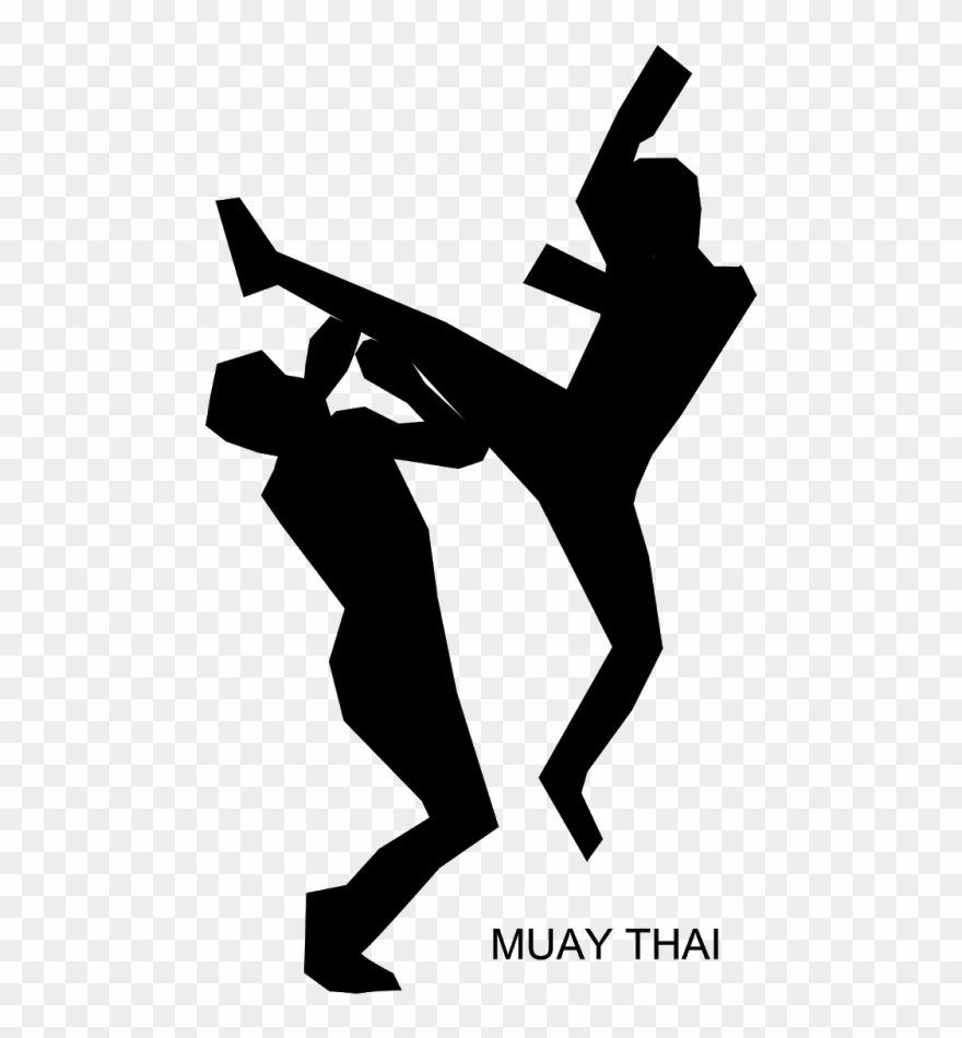 ***this Is An April Fool's Day Joke, No Interactions - Muay Thai Silhouette Clipart
