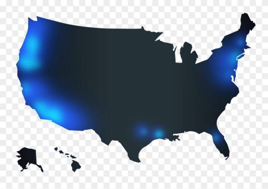 Metropolitan Police Department - Black Map Of Usa Clipart