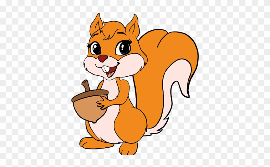 Chipmunk Clipart Easy Cartoon - Cartoon Picture Of Squirrel - Png Download