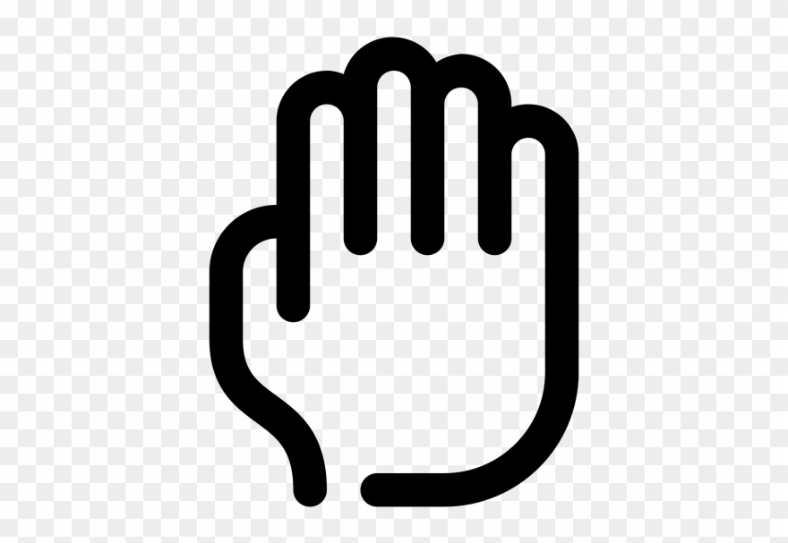 High Five Rubber Stamp - Finger Swipe To Left Clipart