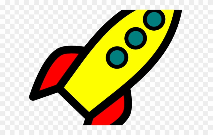 Missile Clipart Simple - Cartoon Space Rocket - Png Download