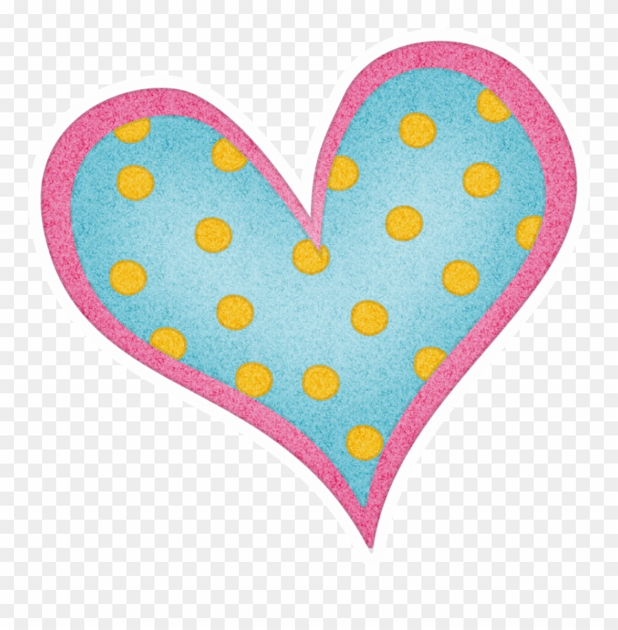 I22jvu14bwv1e Heart Clip Art, Clean Heart, Watercolor - Hearts With Polka Dots Clipart Png Transparent Png