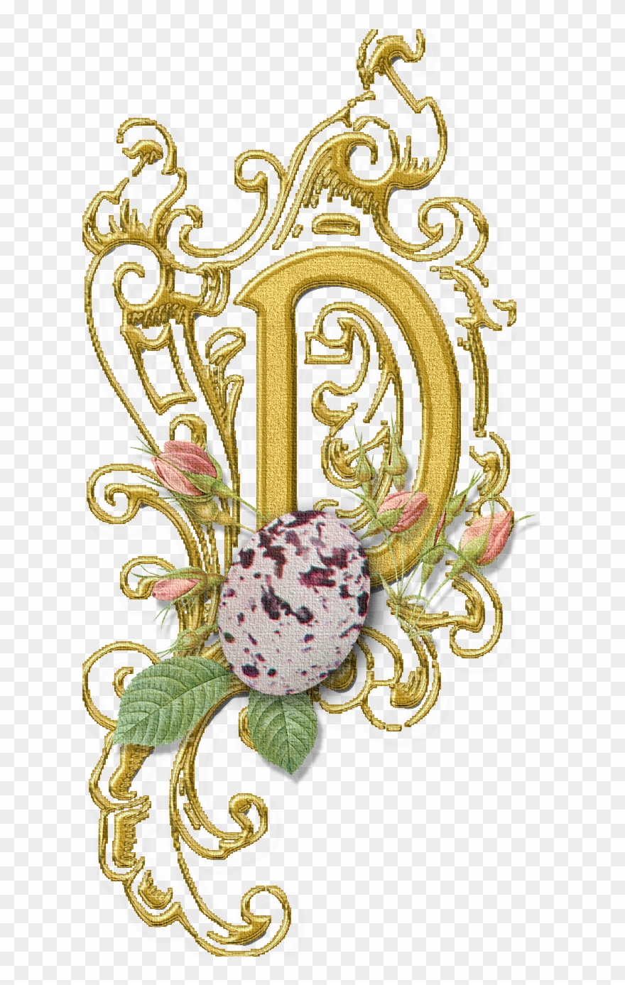 D Letter Art, Letters - Gold Alphabet Easter G Clipart