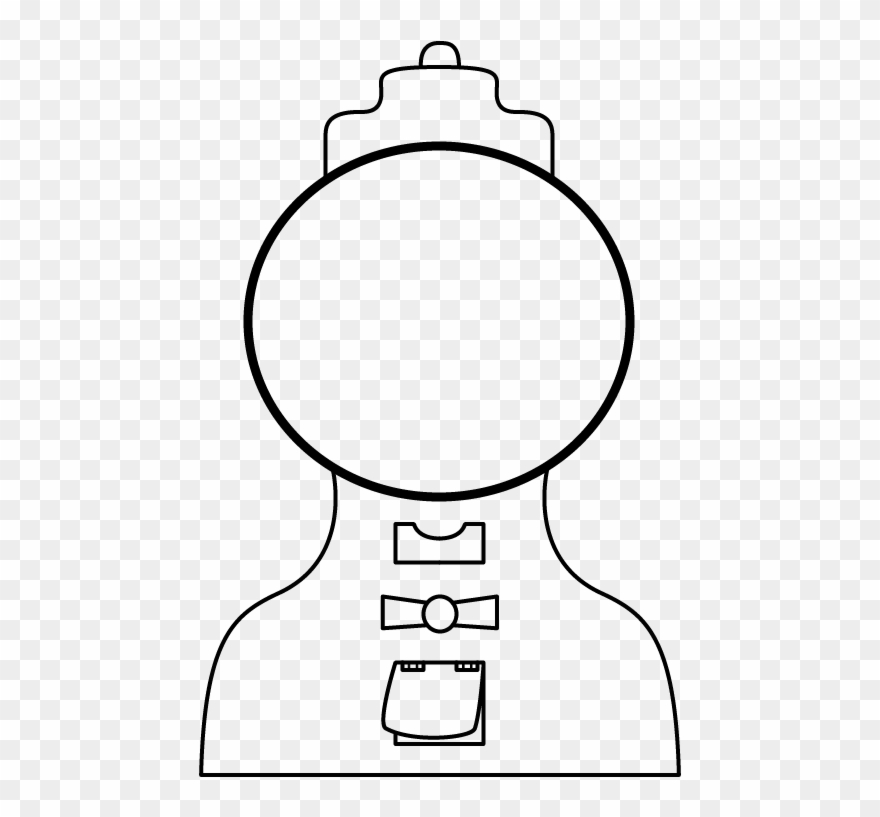 Gumball Machine Line Art - Michael Kors Runway Clipart
