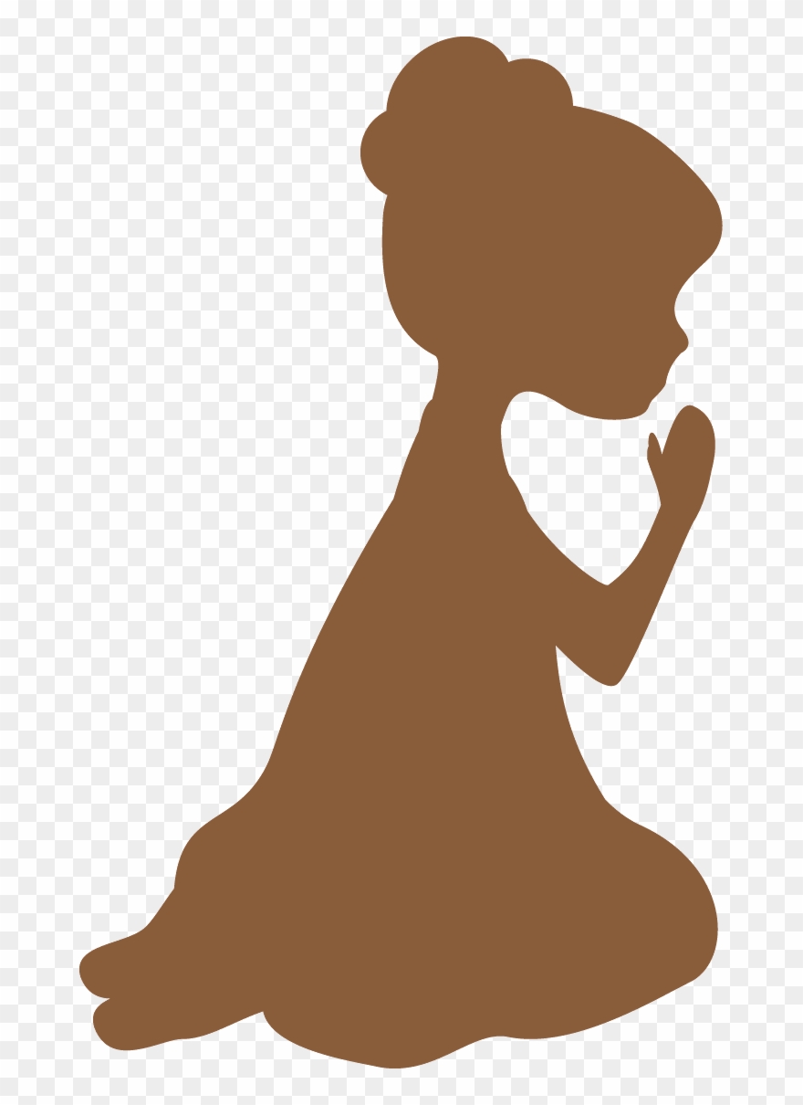 Say Hello - First Communion Girl Silhouette Clipart