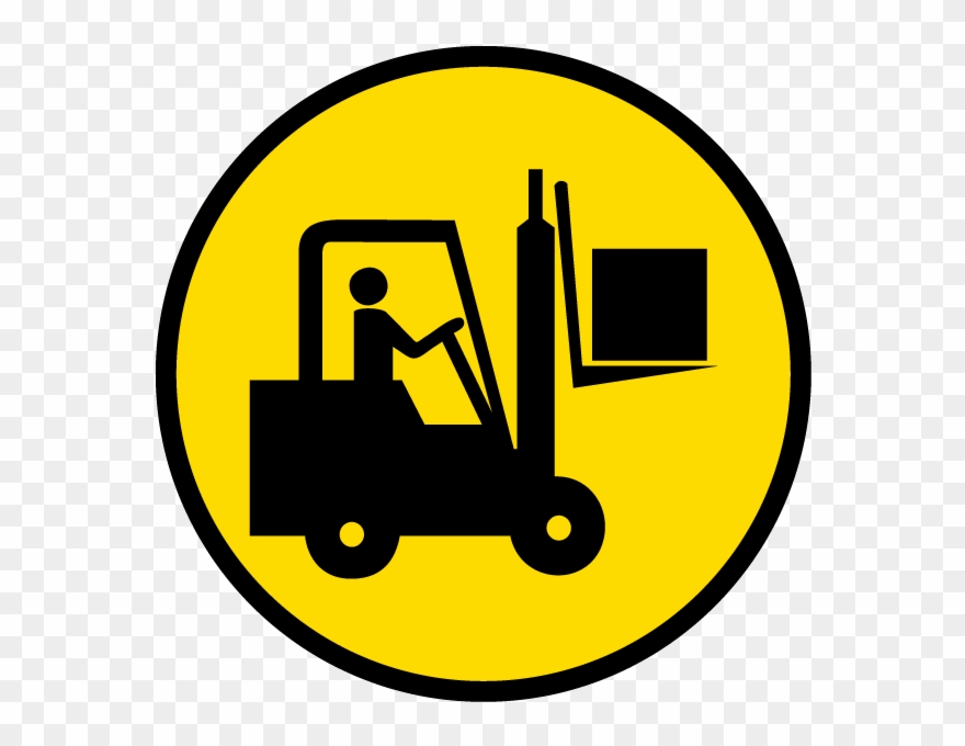 Forklift Area Floor Sign - Safety Signs In The Workplace Clipart